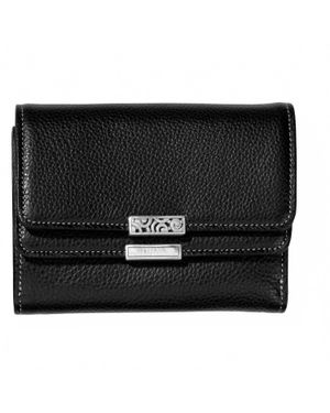Brighton Barbados Double Flap Wallet - Black