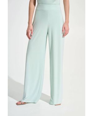 Joseph Ribkoff Silky Knit Wide Leg Pants - Blue