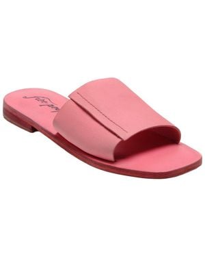 Free People Verona Leather Slide - Pink