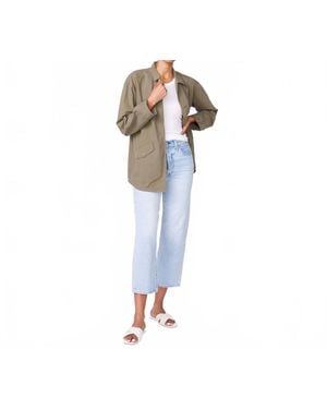 Monrow Vintage Shirt Jacket Style - Blue