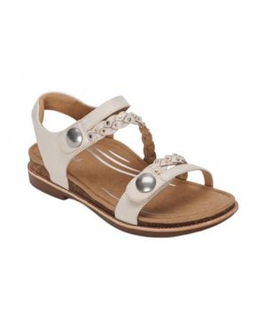 Aetrex Jenn Casual Sandals - Metallic