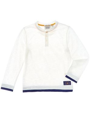 Scotch & Soda Slub Jersey Henley - White