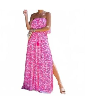LAVENDER J Strapless Maxi Dress - Pink