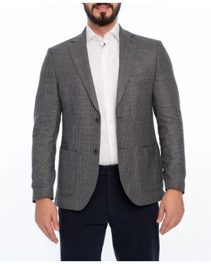 VELLAPAIS Merci Regular Fit Plaid Sport Coat - Gray