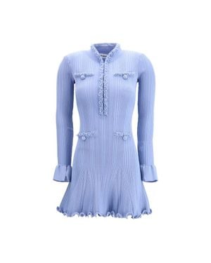 Self-Portrait Viscose Casual Dress - Blue