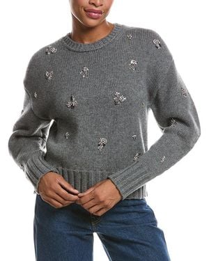 Jonathan Simkhai Coraline Crewneck Wool & Cashmere-Blend Sweater - Gray
