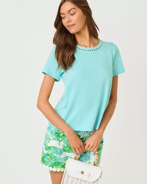 Lilly Pulitzer Clairmont Pearl Knit Top - Blue