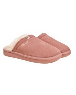 Brunch Essential Suede Shearling Slippers - Pink
