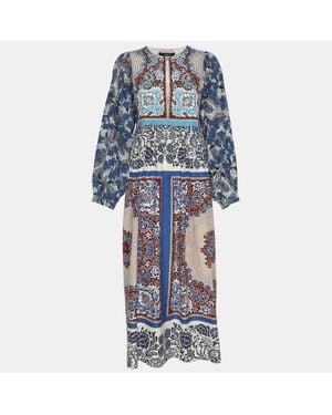 Weekend by Maxmara Multcolor Ghiotto Printed Cotton Dress - Blue