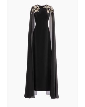 Saiid Kobeisy Embellished Crepe Kaftan - Black