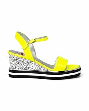 Fundae Ice Cream Sandwedge Vegan Sandals - Yellow