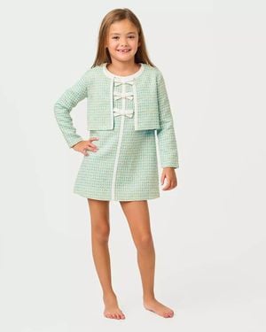 Lilly Pulitzer Girls Mini Rohana Boucle Jacket - Green