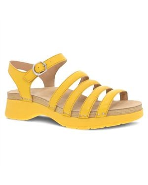 Dansko Roxie Strappy Bright Sandal - Yellow