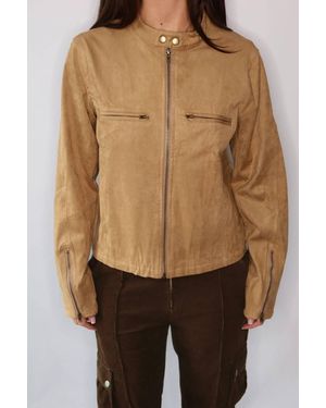 Sky To Moon Emma Suede Jacket - Brown