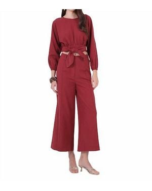 Aylaya Brussels Pant - Red