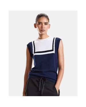 Cynthia Rowley Eastport Sleeveless Knit Pullover - Blue