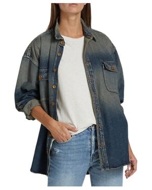 NSF Busy Boyfriend Denim Shirt - Blue
