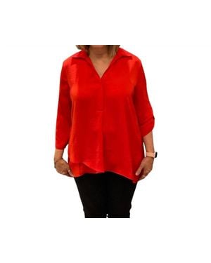 Renuar Airflow Crossover Layered Blouse