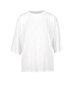 SKILLS & GENES Crewneck Knit Top - White