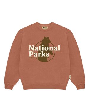 Parks Project Our National Parks Puff Print Crew Sweater - Brown