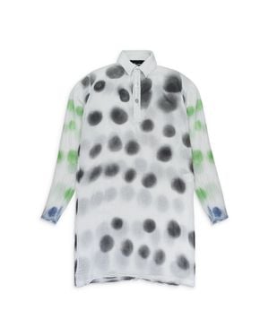 Edward Cuming Polka Blouse - Gray
