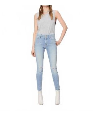 Mother The Looker Ankle Fray Jeans - Blue