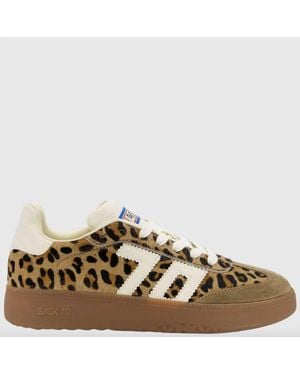 Back 70 Leopard Boston Sneaker - Brown