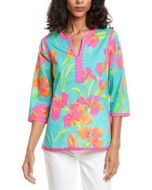 Gretchen Scott Embellished Icon Iris Top - Blue