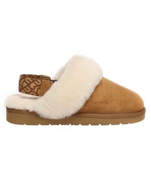 EverAu Australia Pelican Removable Strap Slingback Slippers - Brown
