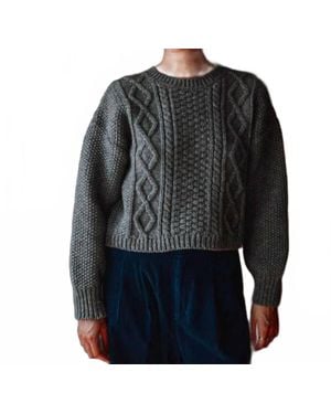 L'Envers Paola Cable Sweater - Black