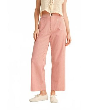 ..,merci Stripe Wide Leg Pants - Pink