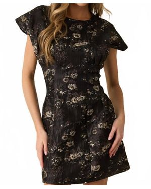 Thml Short Sleeve Floral Dress - Black