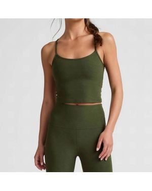 Beyond Yoga Spacedye Slim Racerback Cropped Tank Top - Green