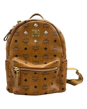 MCM Visetos Studded Backpack - Brown