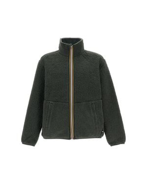 K-Way Pascal Sherpa Polar Reversible Fleece Jacket - Green