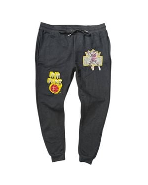 Retro Label Bordeaux On Fire Sweatpants - Gray