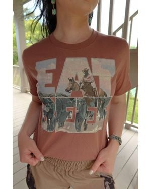 Bella Canvas Eat Beef Graphic Tee - Brown