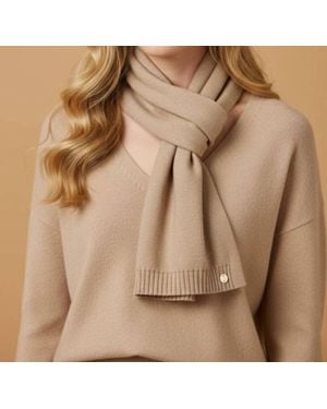 Joseph Ribkoff Sequined Knit Scarf - Natural
