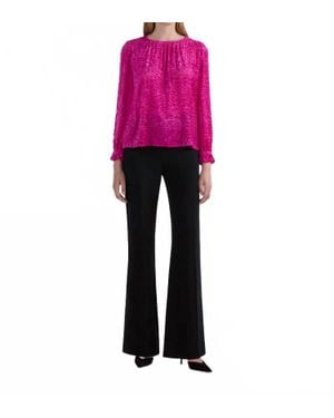 Saloni Astrid Velvet Blouse - Pink