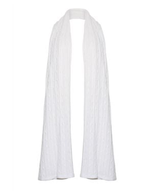 BURGESS SWEATERS Cable Wrap - White