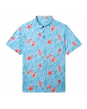 Raised by Coyotes River Float Polo - Blue