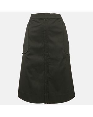 Saint Laurent Cotton Short Skirt L - Green