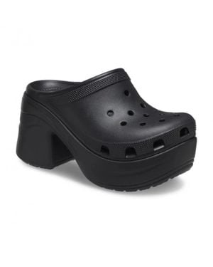 Crocs™ Siren Clog Block Heel Platform Shoes Gbo2594 - Black