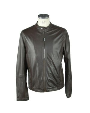 Emilio Romanelli Elegant Leather Jacket - Gray