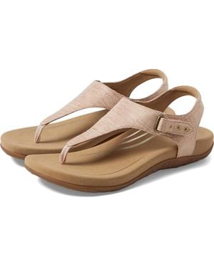 Aetrex Ellie Adjustable Quarter Strap Sandal - Metallic