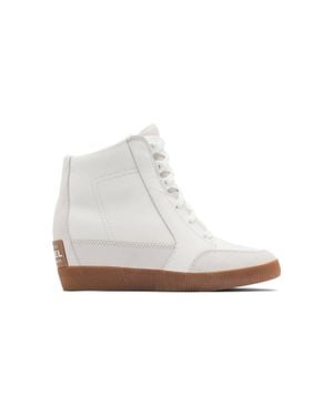 Sorel Out N About Lace Wedge Ankle Boot - White