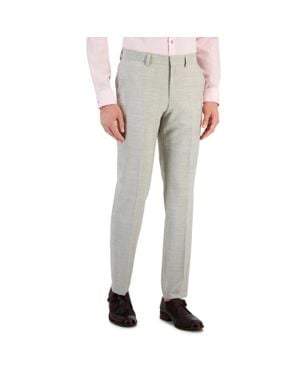 BOSS Dress Pants Check Print Superflex Modern Fit App3051 - Gray