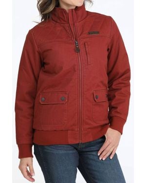 Cinch Bomber Jacket - Red