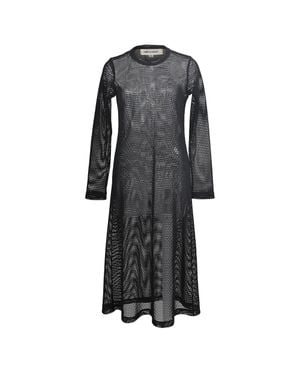 Comme des Garçons Mesh Long Sleeve Midi Dress - Black