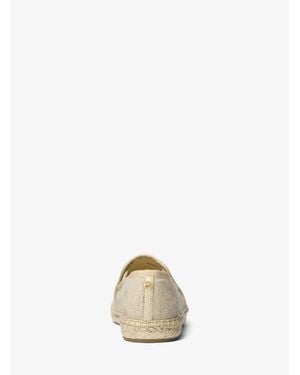 Michael Kors Outlet Hastings Metallic Canvas Espadrille - Natural